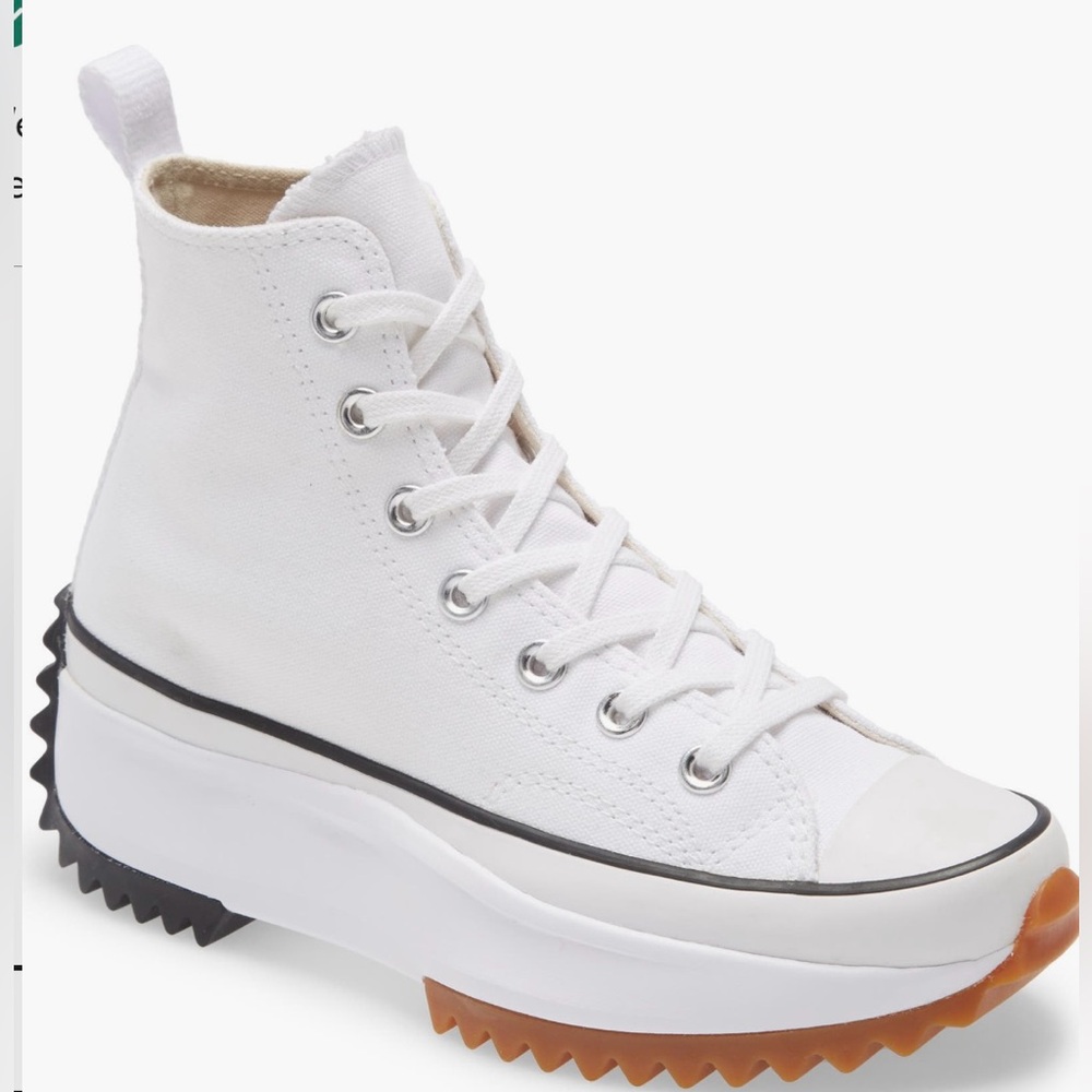 Converse White High-Top Platform Sneakers